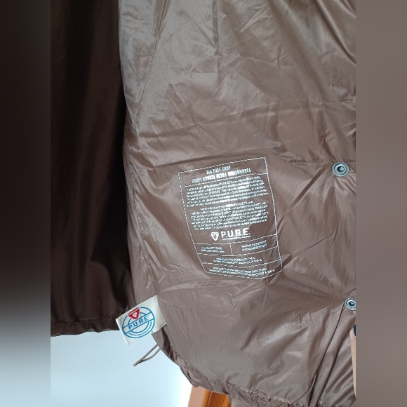 🆕️NWT GAP Big Puff Cropped Jacket in 'Cozy Brown', Size Medium Tall - Picture 13 of 14